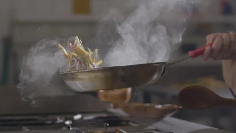 Chef Cooking Slow Motion Stock-Footage 278281443