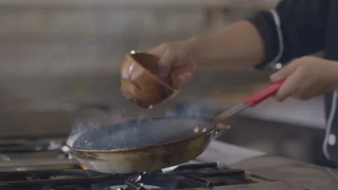 Chef Cooking Slow Motion Stock Footage 278281452