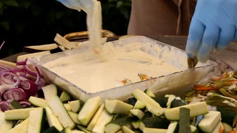 Chef cooking vegetables Stock Footage 101752192