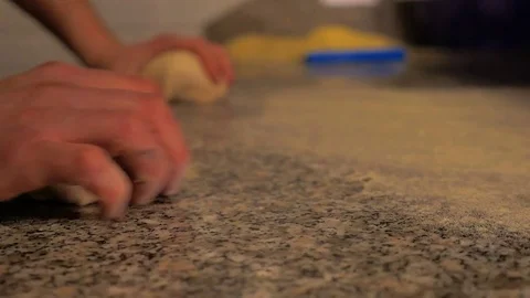 Chef creates pizza dough balls Stock Footage 85007515