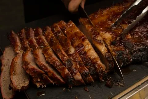 Chef cut bbq steak Stock Photos