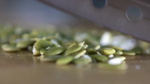 The chef cut the pumpkin seeds Stock Footage 97880989