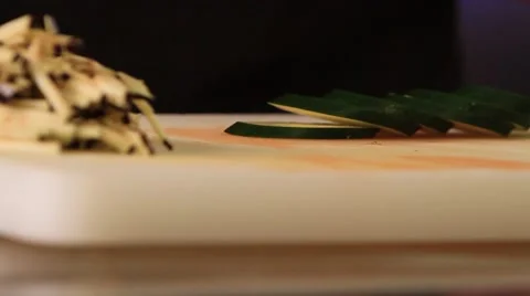 Chef cuts the avocado Stock Footage 49314442