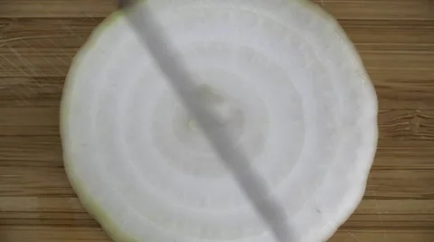 Chef cuts the onion 스톡 동영상 64692286