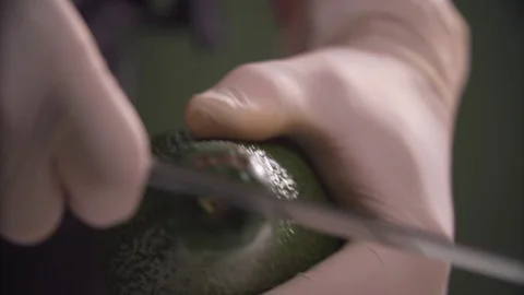 The chef cuts vegetables Stock Footage 83344423