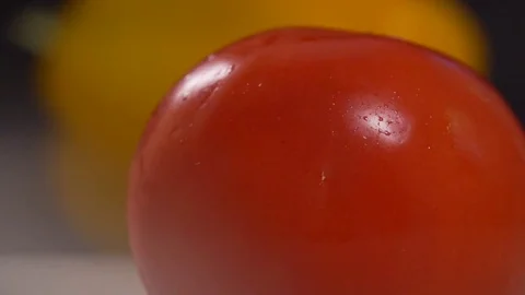 The chef cuts vegetables Stock Footage 83345590
