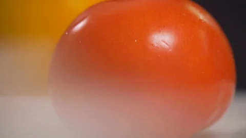 Chef cuts vegetables, peppers, tomato, avocado, healthy food Stock Footage 116684872
