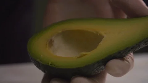 Chef cuts vegetables, peppers, tomato, avocado, healthy food Stock Footage 116684993