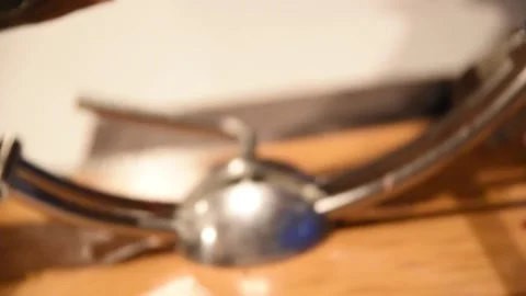 A chef cutting and serving Serrano ham on a plate Vidéo 152303877