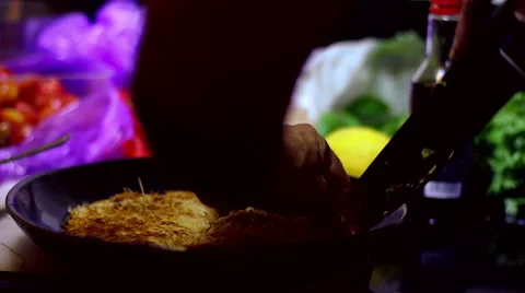 Chef cutting food Stock Footage 40196854