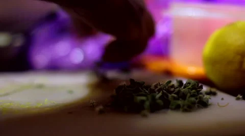 Chef cutting salad Stock Footage 40200065