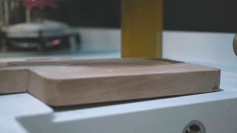 Chef Cutting Sausage in his Kitchen Video stock 125982522