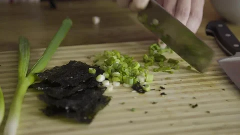 Chef Cutting Vegetables Stock-Footage 136002120