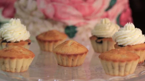 Chef is decorating cupcakes for a party 스톡 동영상 59142521