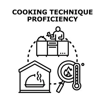 Chef developing culinary skill and cooking proficiency Stock Illustration