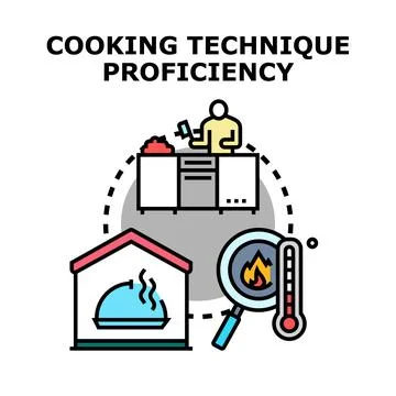 Chef developing culinary skill and cooking proficiency Stock Illustration