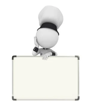 Chef with display board Stock Illustration