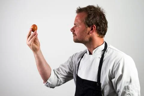 Chef with egg Stock Photos