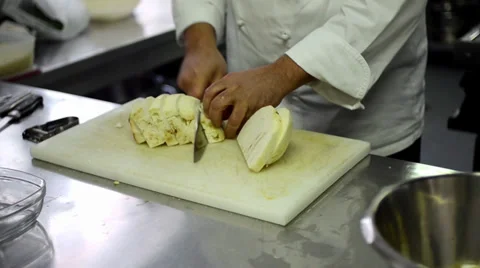 Chef with eggplant Stock Footage 31196453