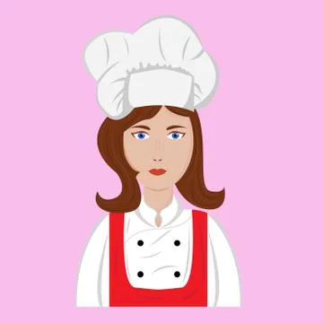 Chef female Stock Illustration