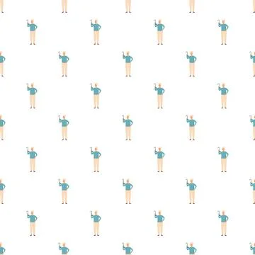 Chef figures wearing uniform in a repeating pattern 스톡 일러스트