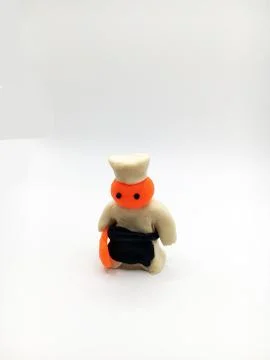 Chef Figurine Clay Stock Photos
