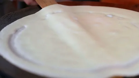 Chef flip a pancake Stock Footage 70592986
