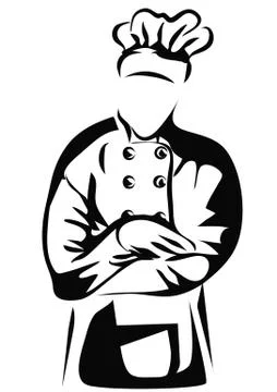 Chef folded arms Stock Illustration