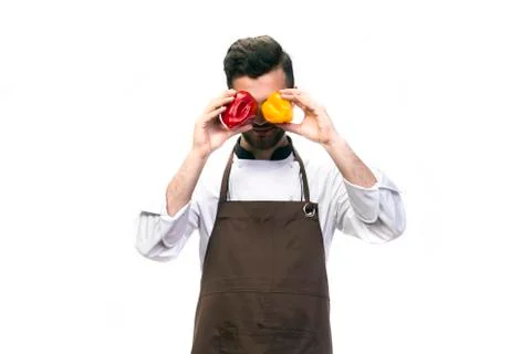 The chef fools around Stock Photos