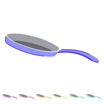 Chef frying pan vector cartoon graphic Stock Illustration
