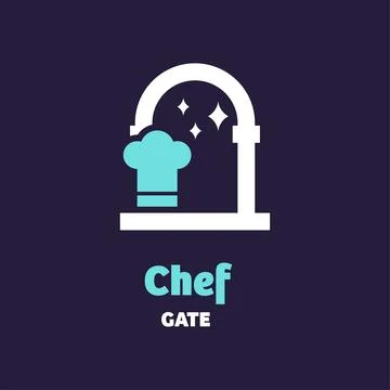 Chef Gate Logo Stock Illustration
