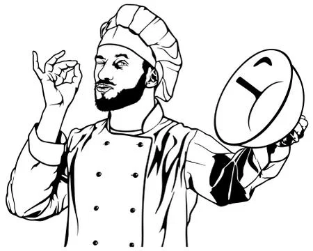Chef Gesture Delicious Stock Illustration