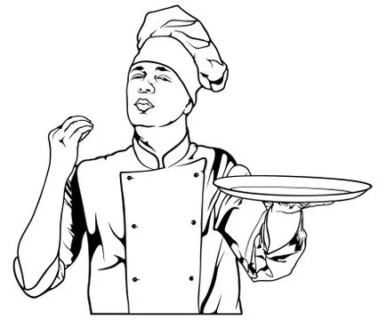 Chef Gesture Delicious Stock Illustration