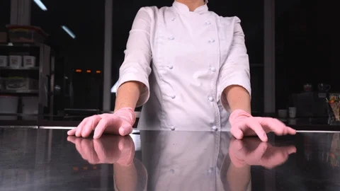 The chef getting ready for work, 4K Video stock 124167237