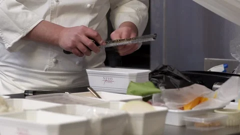 Chef grating truffle Stock Footage 92075940