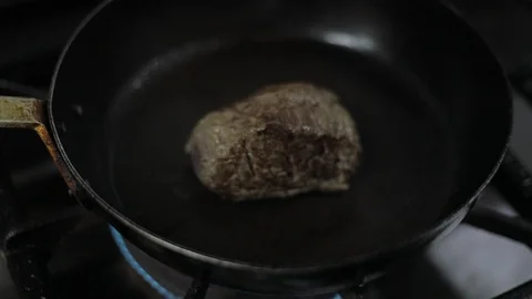 Chef Grilling Beautiful Meat Filet Mignon Stock Footage 129334534
