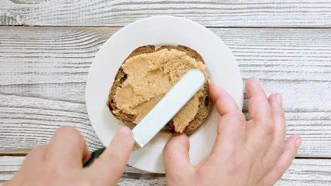 Chef hand making sandwich Stock Footage 113073359