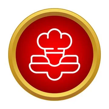 Chef hat and uniform icon representing culinary profession Stock Illustration