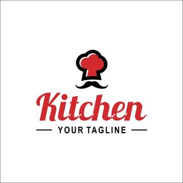 Chef hat with chef word logo vector template Stock Illustration