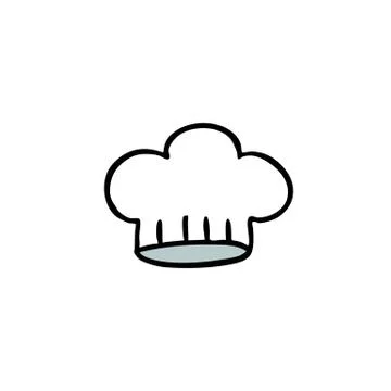 Chef hat doodle icon, vector illustration Stock Illustration