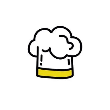 Chef hat doodle icon, vector illustration Stock Illustration