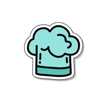 Chef hat doodle icon, vector illustration Stock Illustration