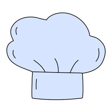 Chef hat, doodle style cooking or baking kitchen design element, vector Stock Illustration