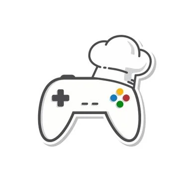 Chef hat game console joystick controller vector Stock Illustration