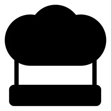 Chef hat glyph icon vector illustration isolated on white background Stock Illustration