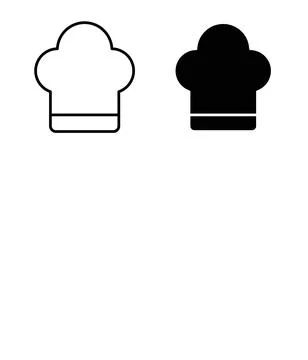 Chef hat icon design. Illustration icons in linear and clipart pack Stock Illustration