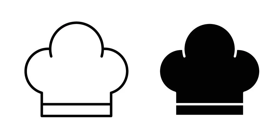 Chef hat icon for design projects and web UI Stock Illustration