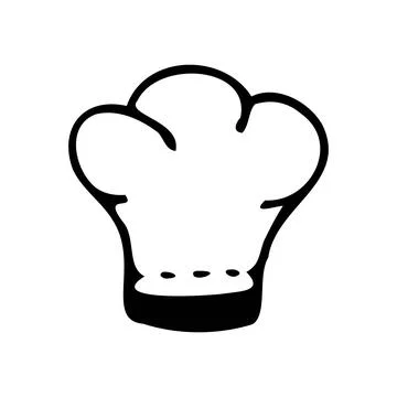 Chef hat icon. Doodle style. Stock Illustration