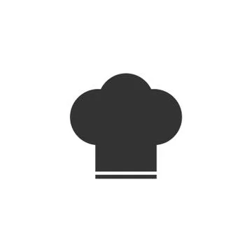 Chef hat icon flat Stock Illustration