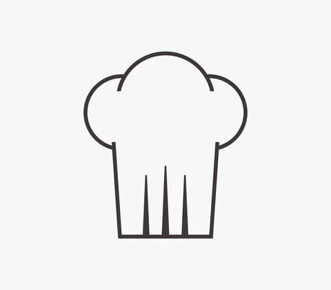Chef hat icon illustrated in vector on white background Stock Illustration